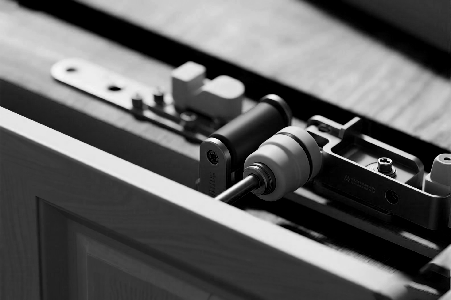 Swing door damper stops noisy slams for good